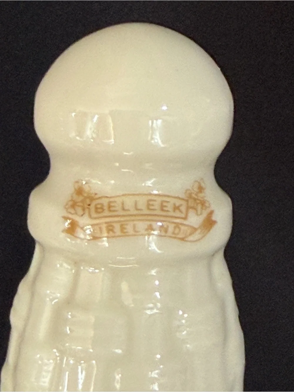 Belleek Shamrock Cake Pie Serving Utensil Gold Mark